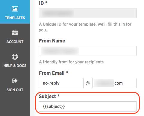 Setting dynamic subject lines in SparkPost templates